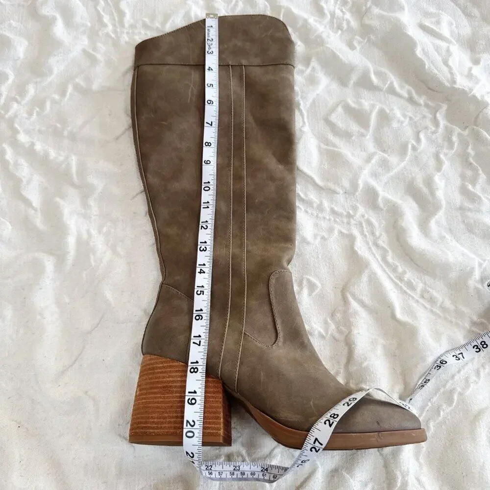 Korks Leather Tall Boots Size 9 New